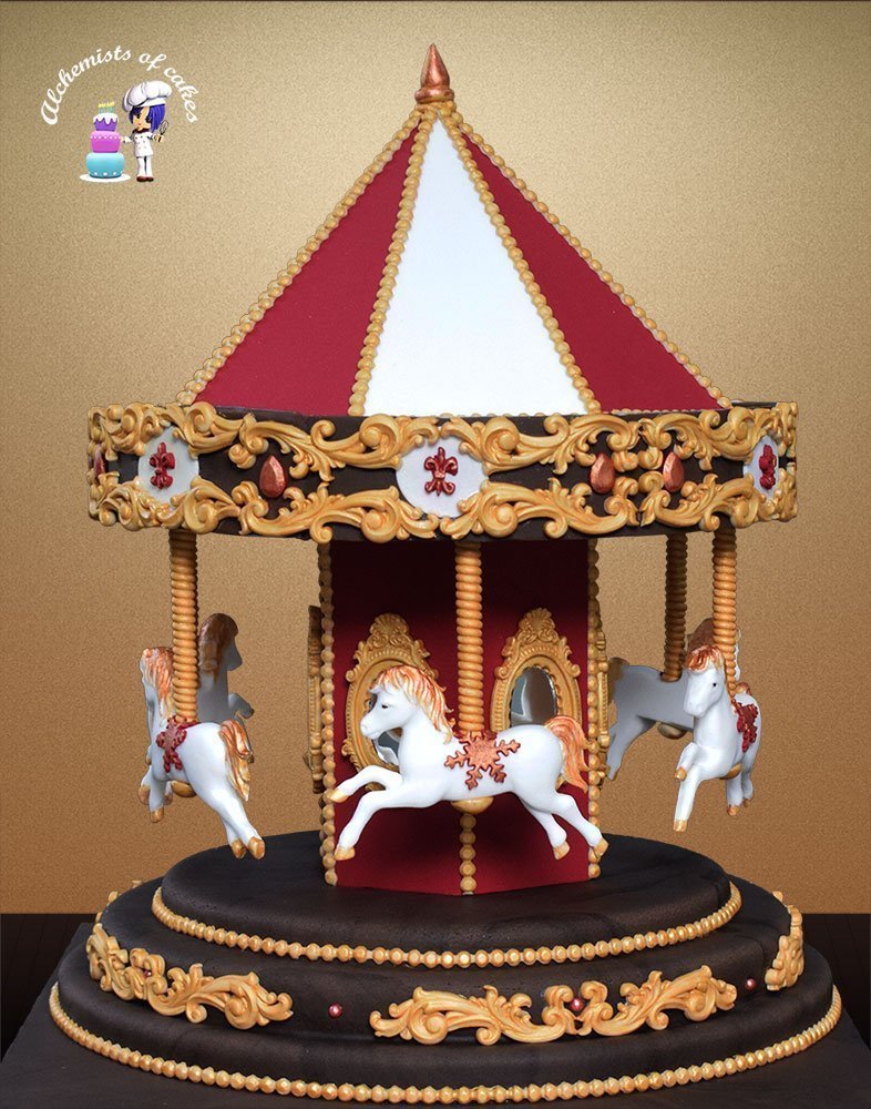 Carousel cake with motion